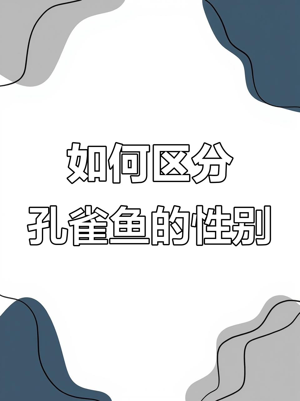孔雀鱼公母分辨技巧，轻松掌握！