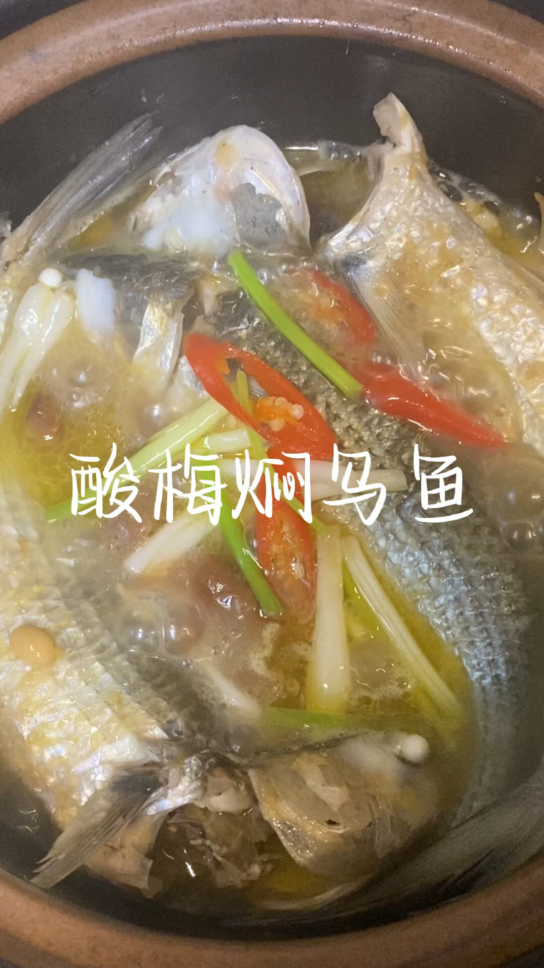潮汕特色菜 酸梅燜乌鱼