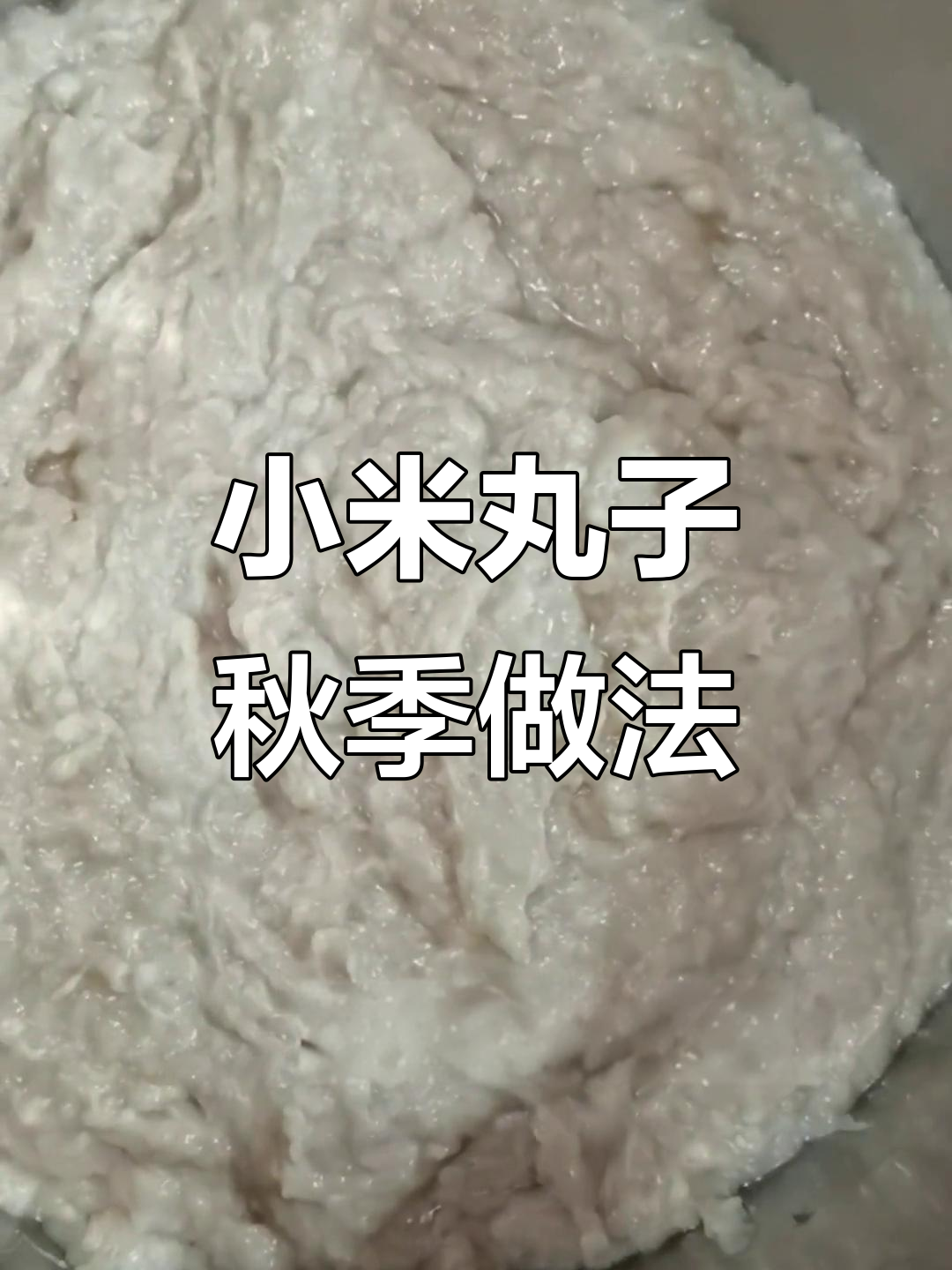 秋季养生小米丸子,搭配五花肉与鸡腿菇,营养满满