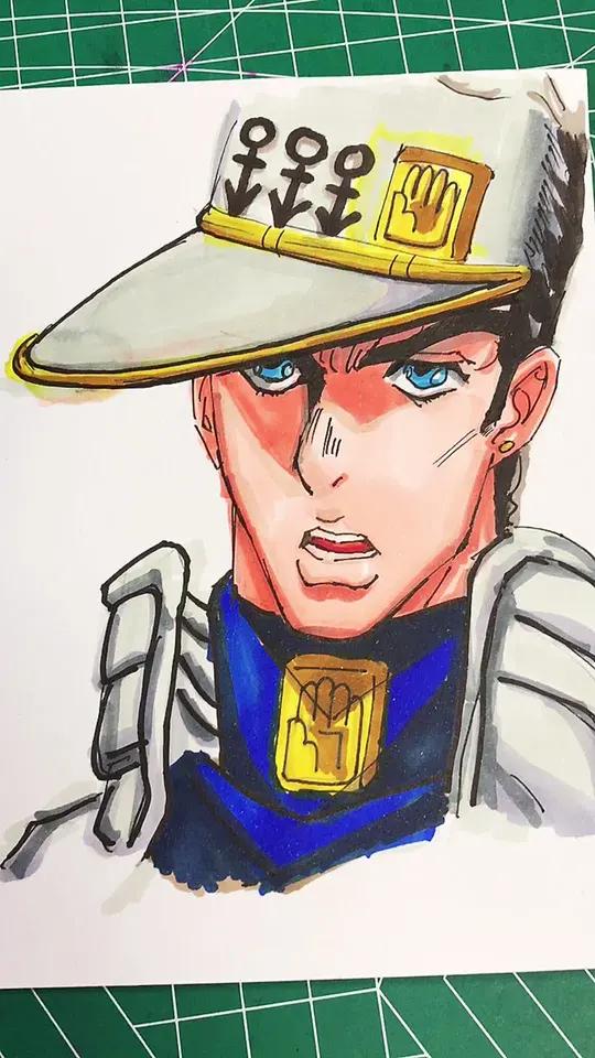 挑战画粉丝头像 手绘 jojo的奇妙冒险 承太郎