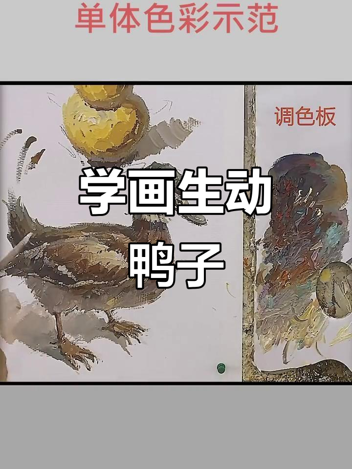 画出栩栩如生的鸭子,色彩与结构完美结合