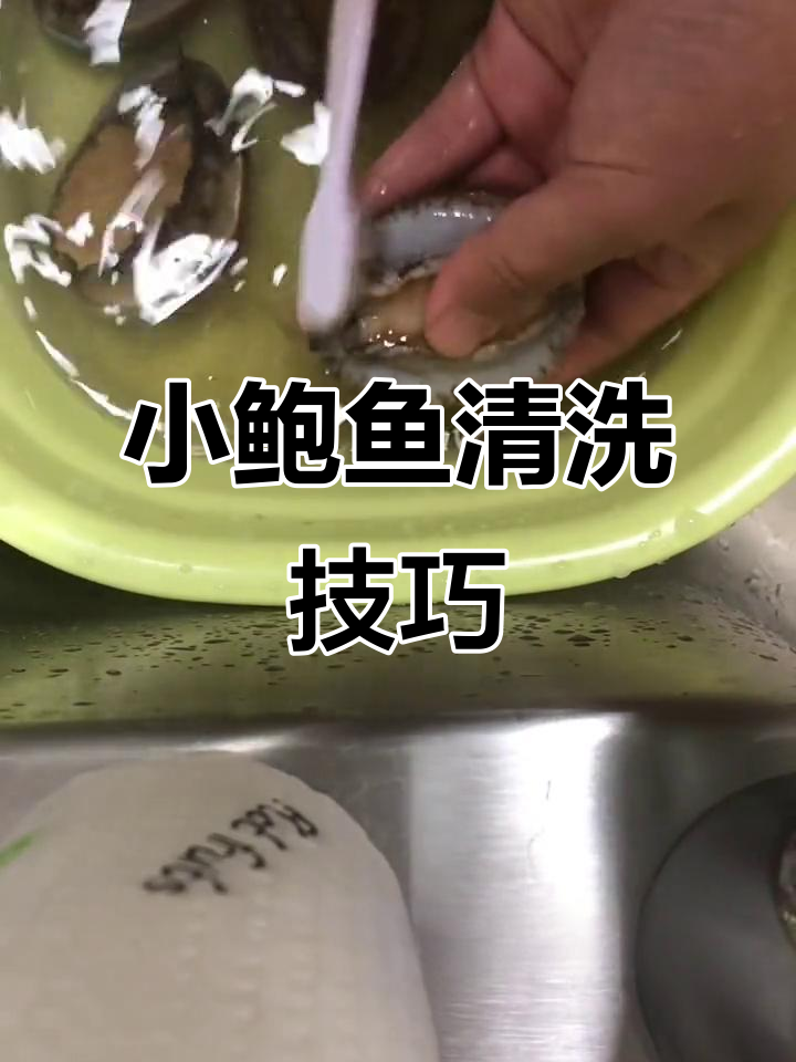 清洗小鲍鱼的简单方法,快速上手!