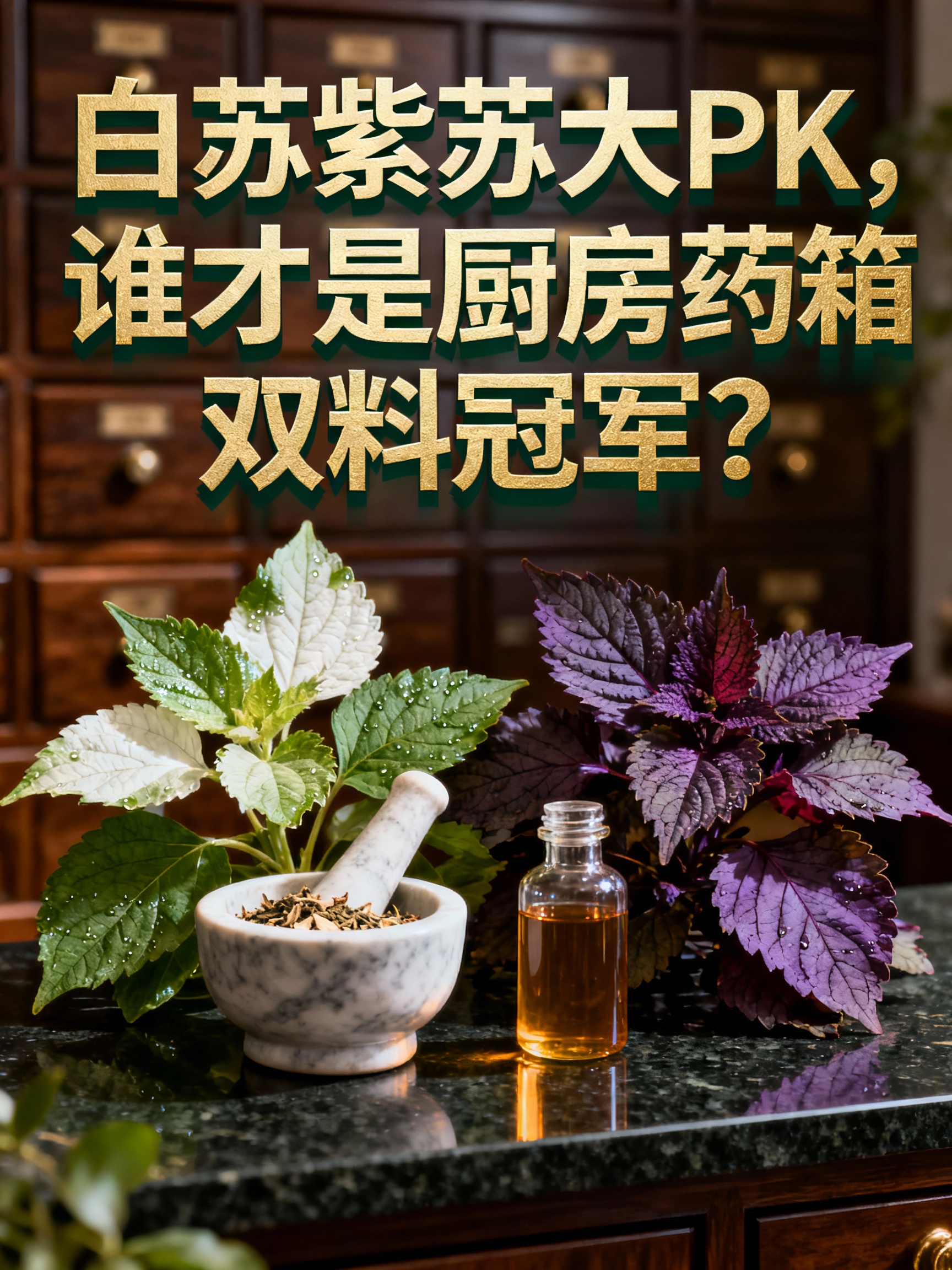 白苏紫苏大PK,谁才是厨房药箱双料冠军?