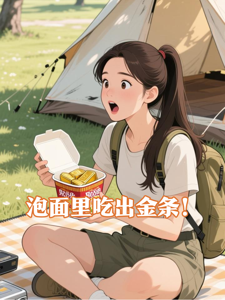 女子旅途中花12元买两桶泡面，撕开后竟然有1克金条！客服：定制金条投放2026份#金条 #