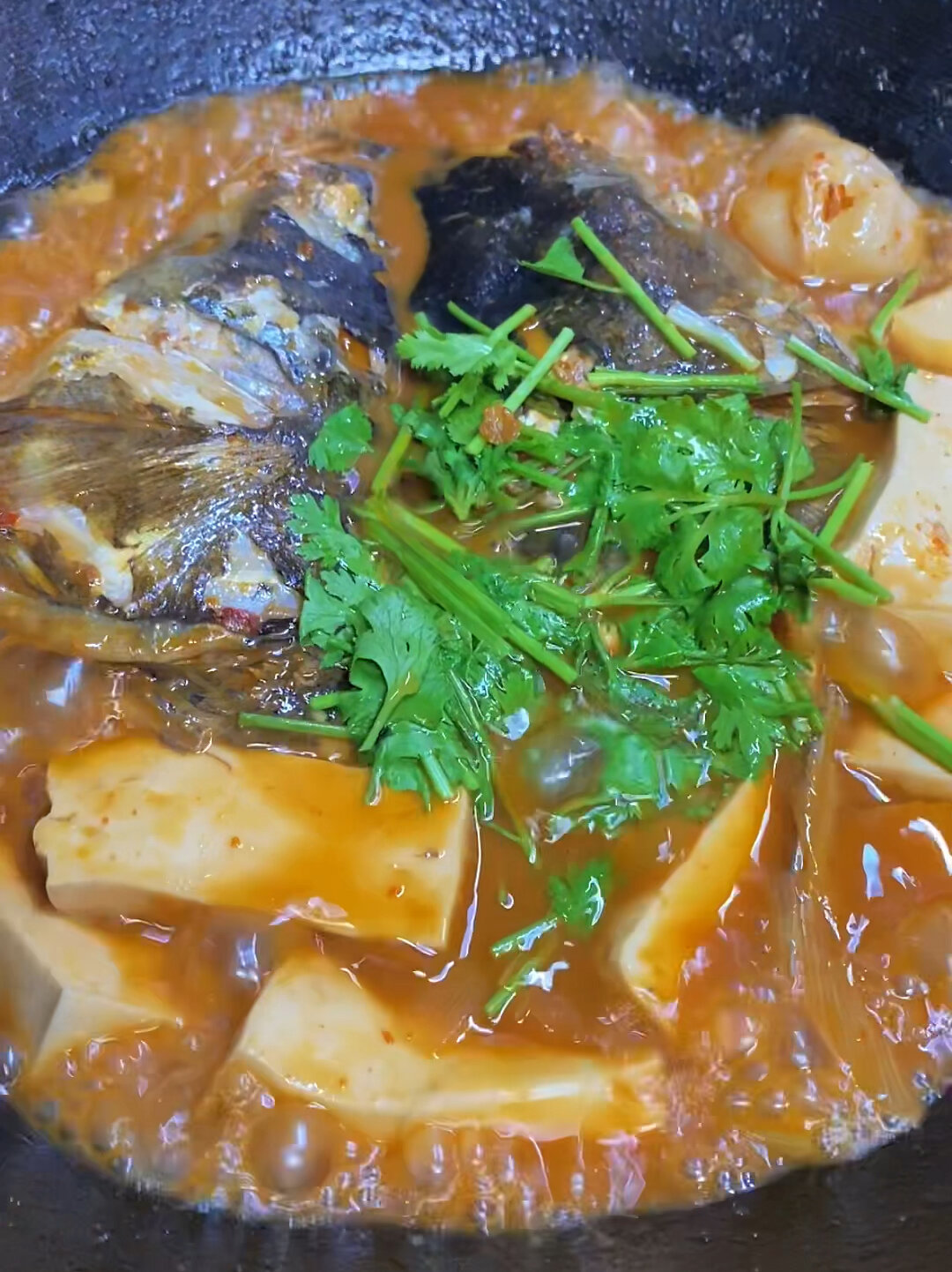 红烧鱼头豆腐