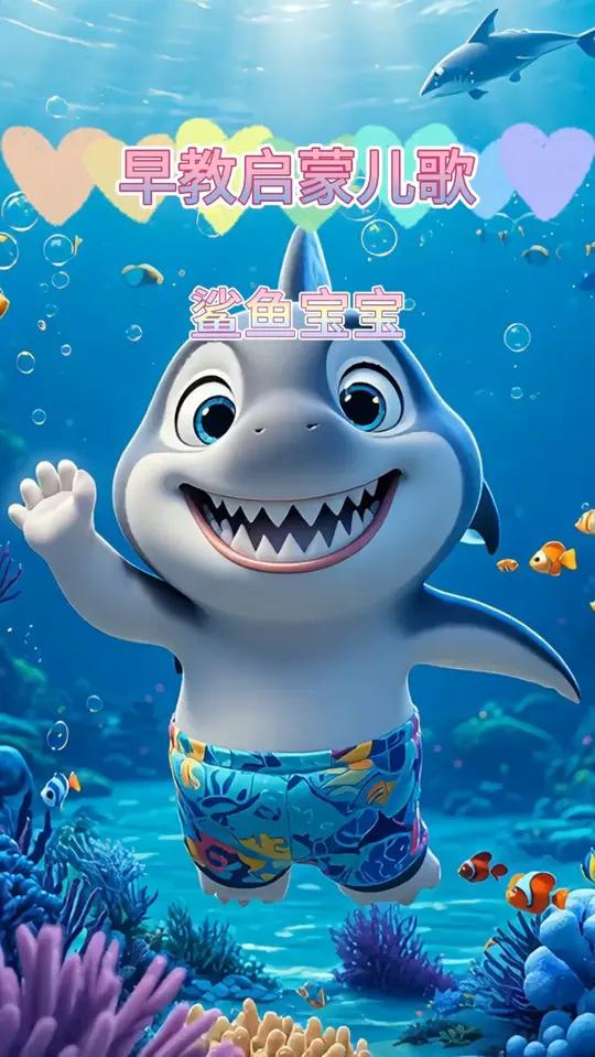 鲨鱼宝宝 0一3岁儿歌动画、0一3岁儿歌儿歌、儿歌0至3岁、3一6岁儿歌动画、儿歌300首