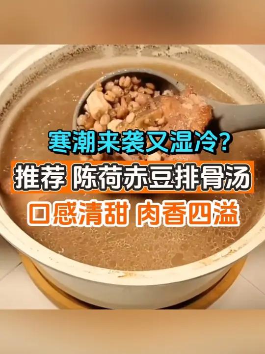 寒潮又来了?这里有靓汤推荐!陈皮荷叶赤豆排骨汤,清甜又滋补!