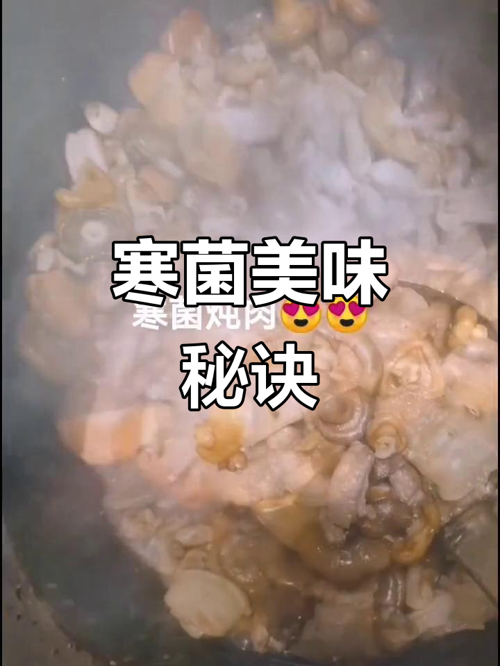 寒菌炖肉,鲜美无比,只需盐调味,清洗也不麻烦!