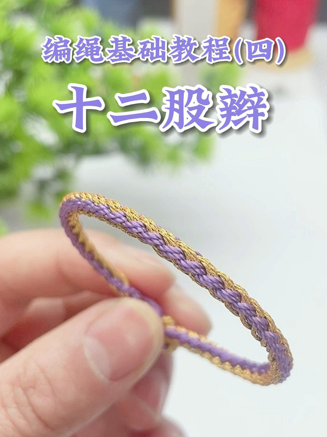 编绳基础教程(四)十二股辫的编法,建议收藏