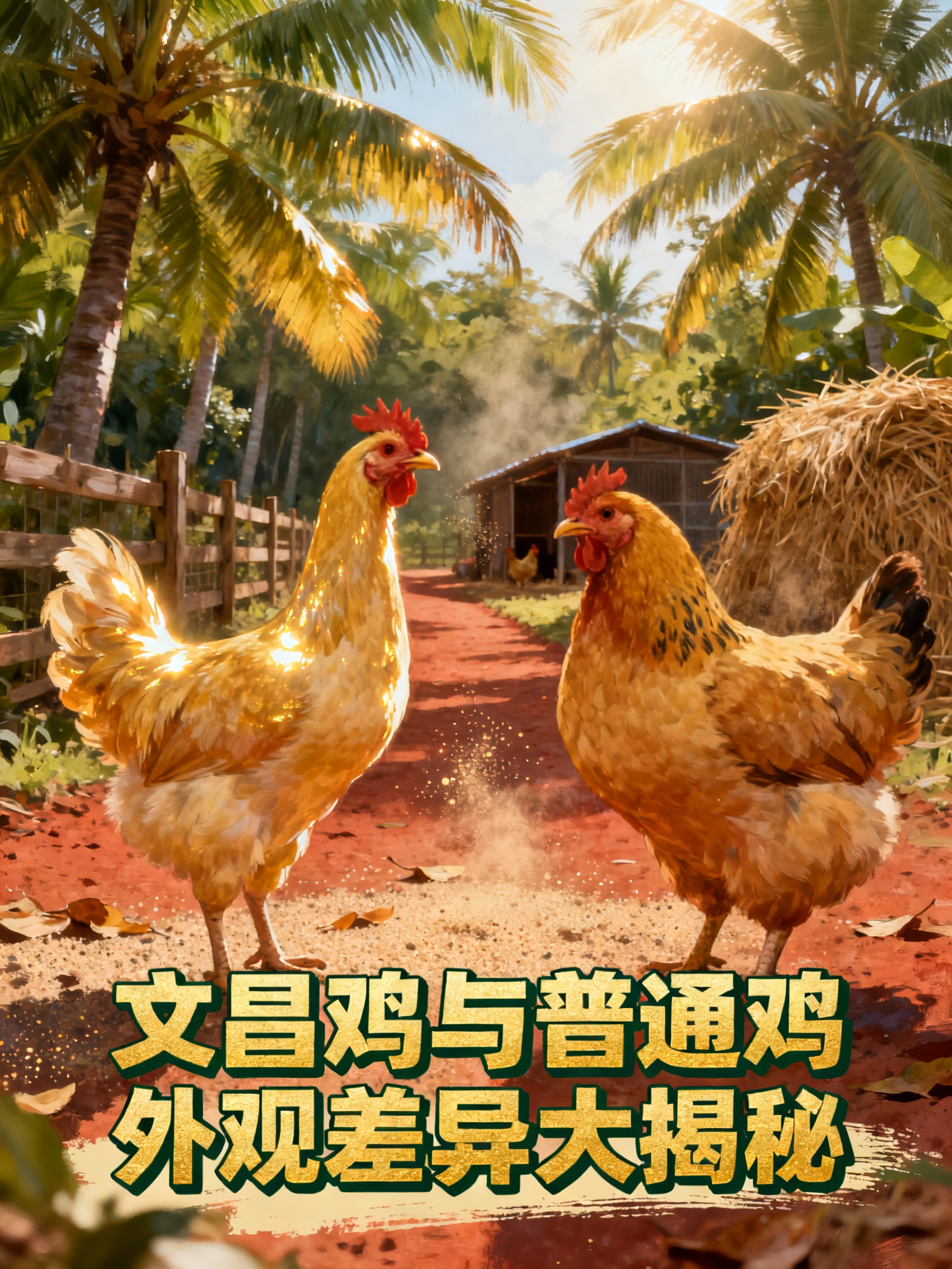 文昌鸡与普通鸡外观差异大揭秘