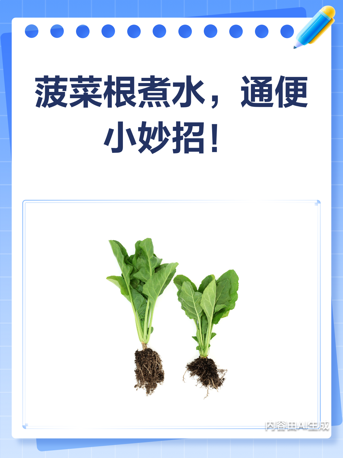 菠菜根煮水,通便又养生的秘密武器!