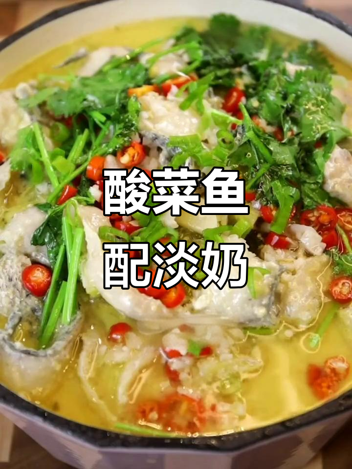 酸菜鱼加淡奶,鲜美又过瘾!黑鱼肉质嫩滑,汤底浓郁