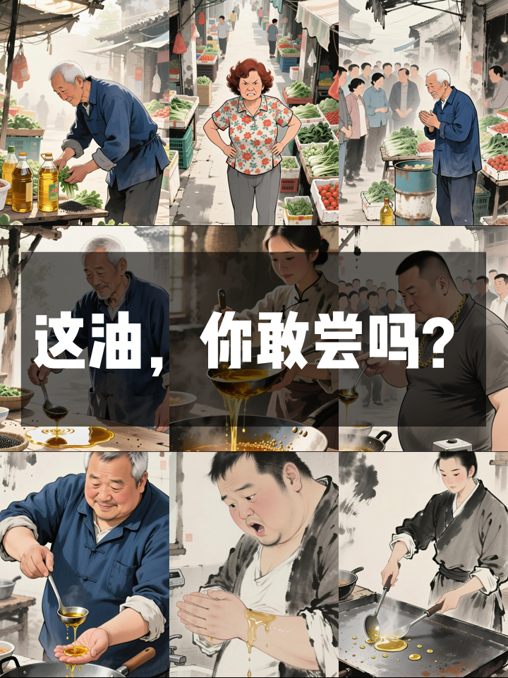 老农卖油遇打假，一勺菜籽油反转全场