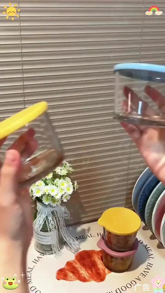 加厚玻璃泡菜罐,个位数4个!厨房玻璃保鲜盒冷藏密封罐