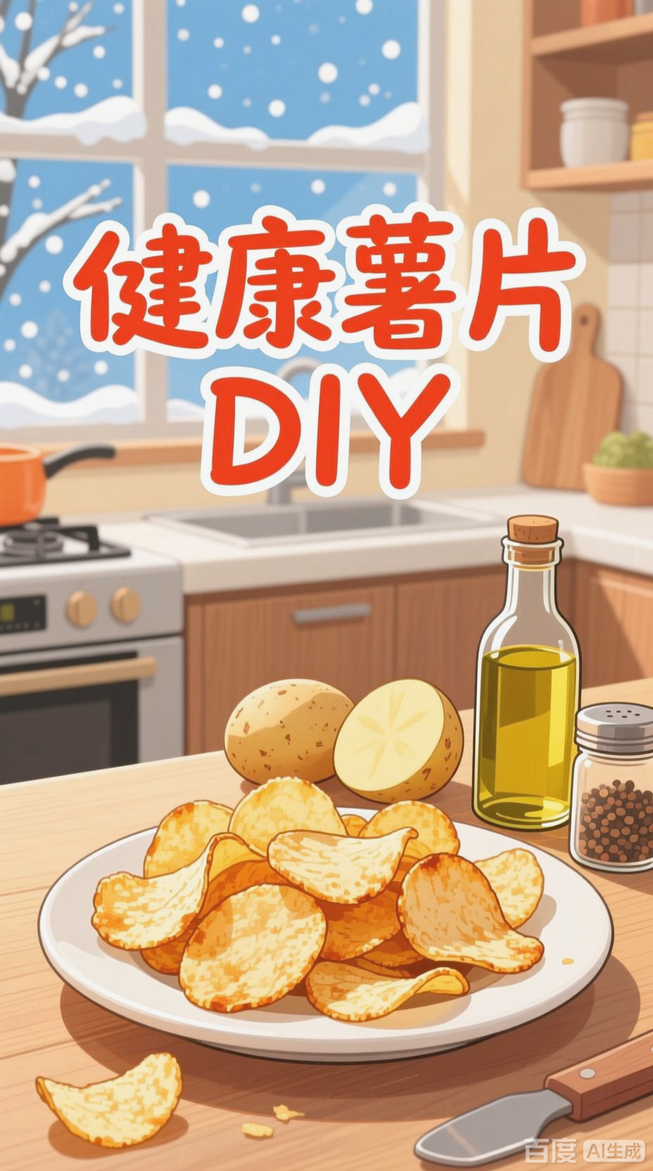 自制健康薯片,告别寒冷