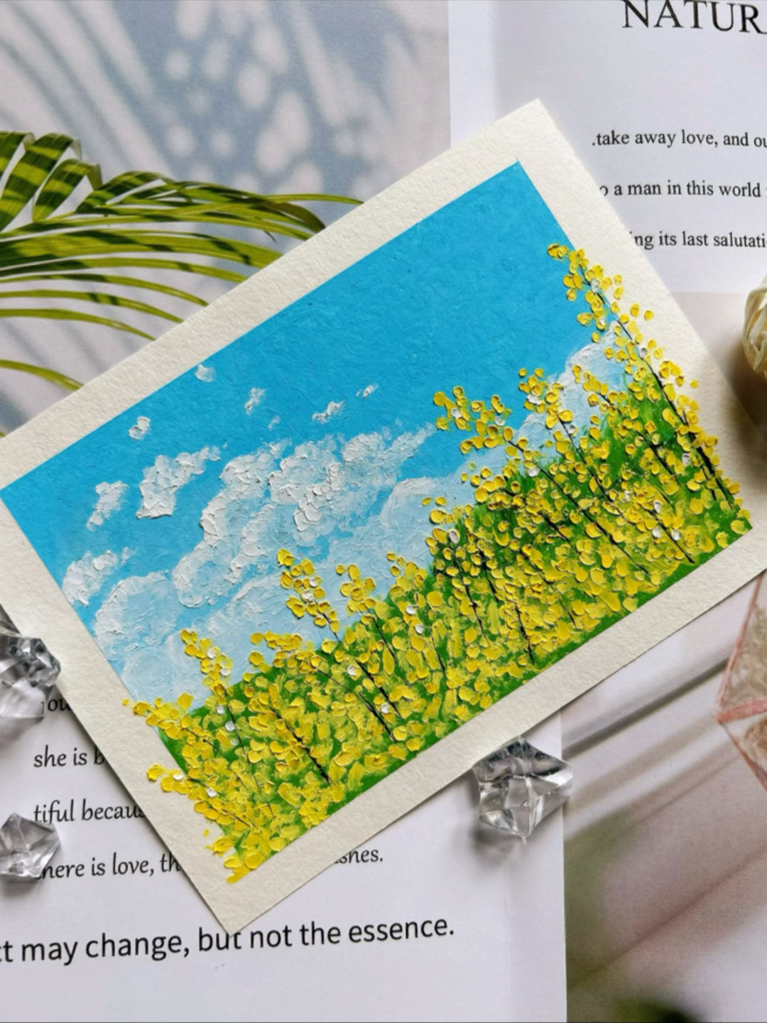 油画棒油菜花开