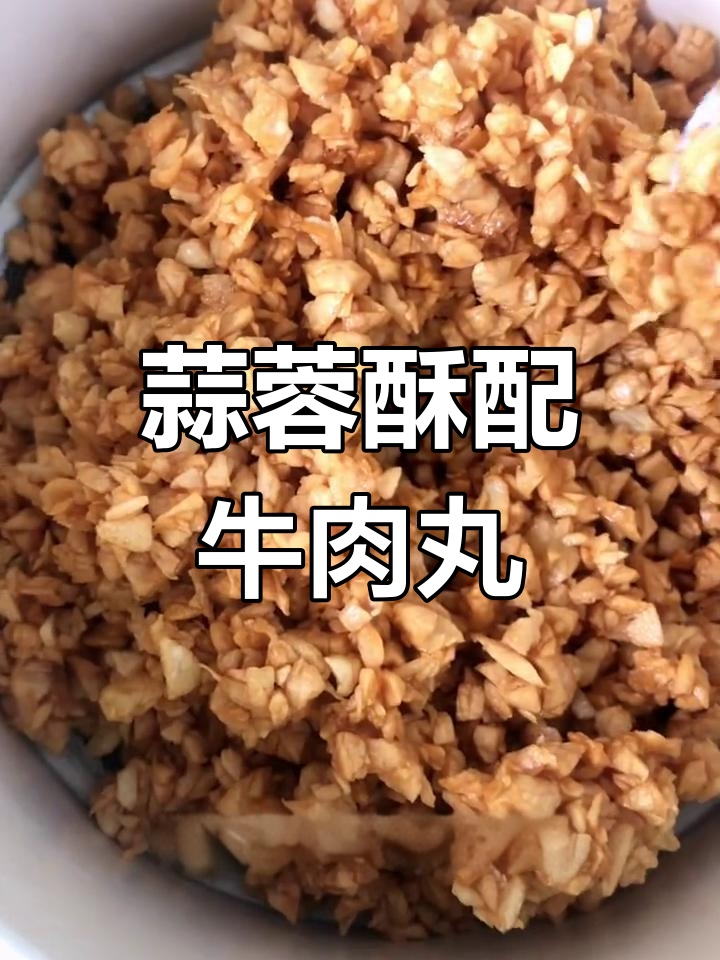 潮汕牛肉丸搭配蒜蓉酥,煮汤米粉更美味