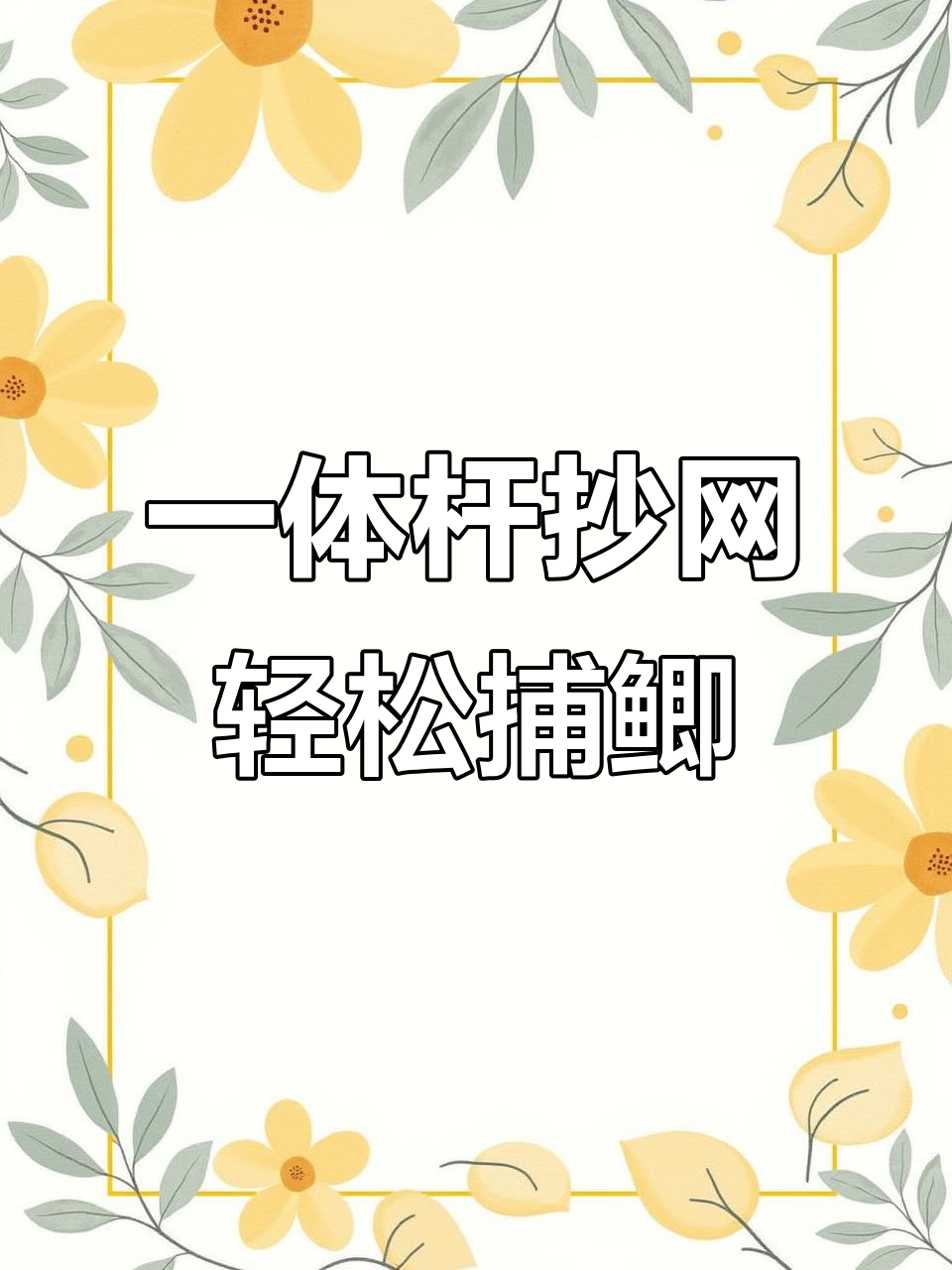 轻松抓鱼,新能源一体杆抄网助力户外野钓