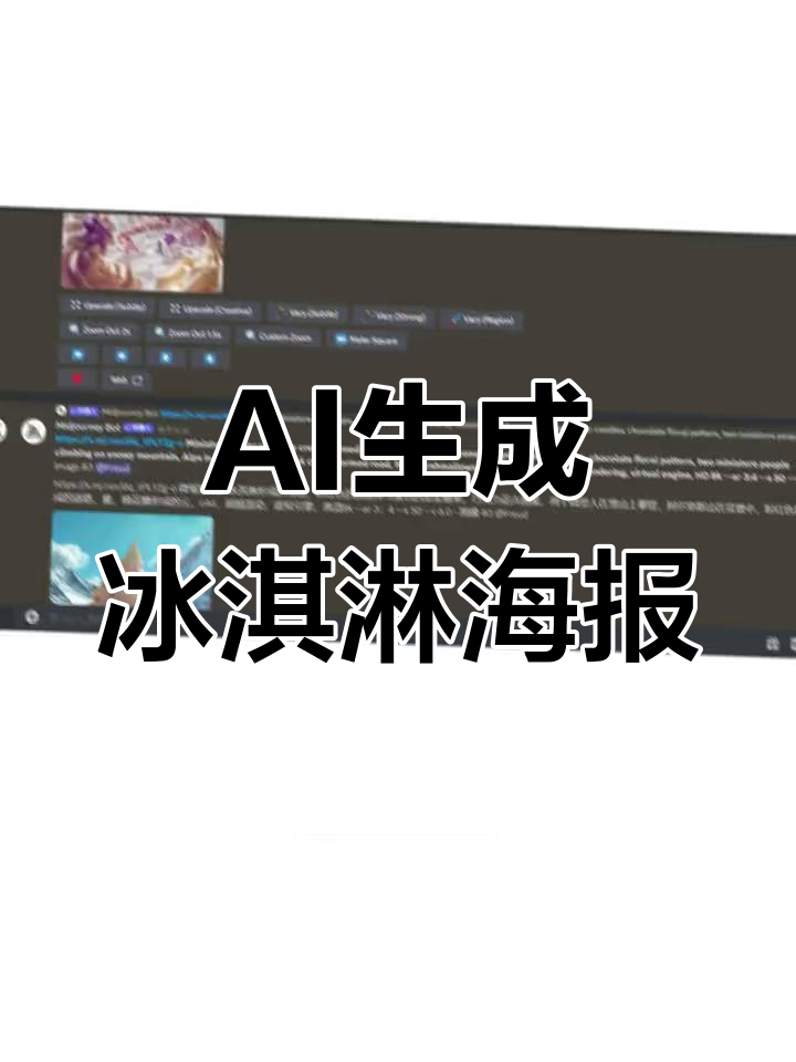 用AI一分钟搞定冰淇淋海报,创意无限!