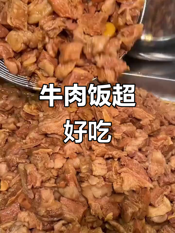 这碗牛肉饭太香了,大块肉让人满足!