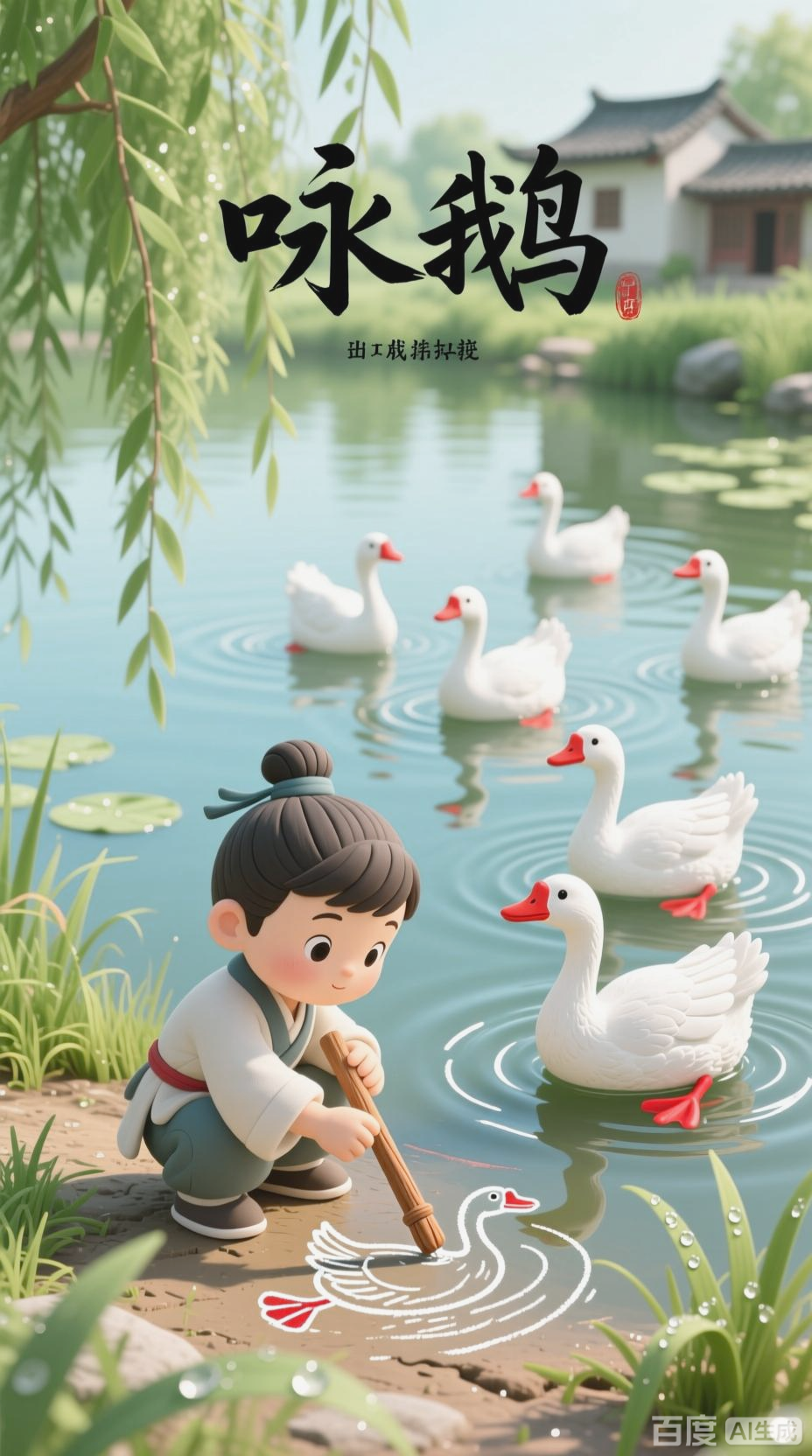 骆宾王《咏鹅》粘土故事