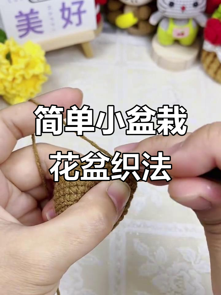 小盆栽花盆编织教程,轻松学会这些步骤