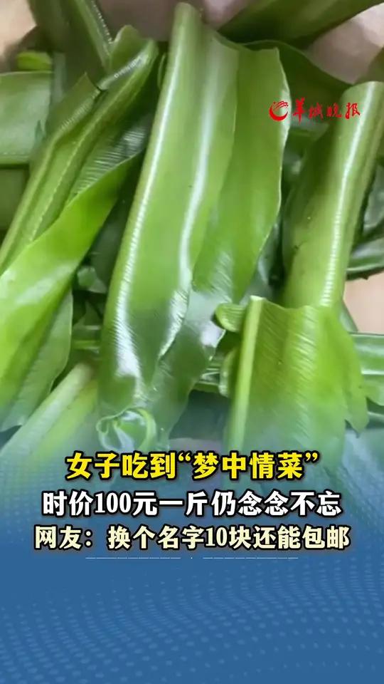 女子吃到“梦中情菜” 时价100元一斤仍念念不忘 网友：换个名字10块包邮还能无限续来源 