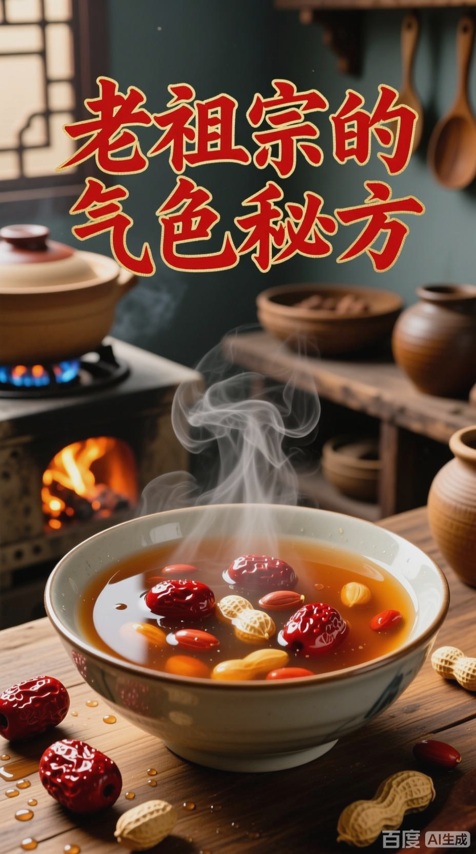 老祖宗养生方，花生红枣汤养气色