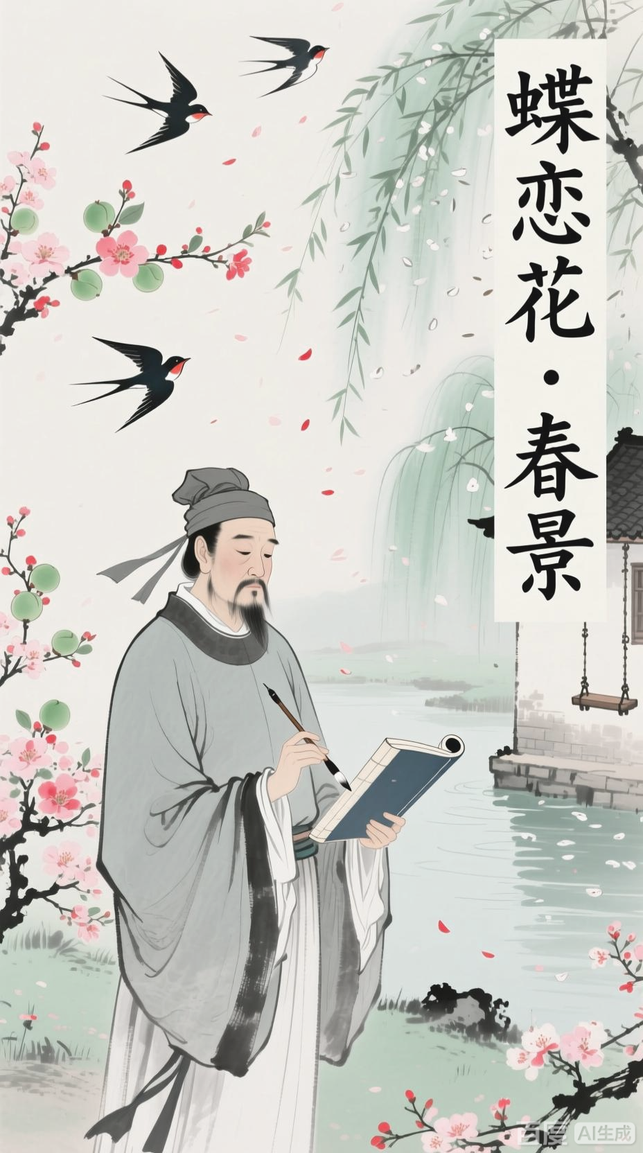 苏轼《蝶恋花·春景》动画赏析