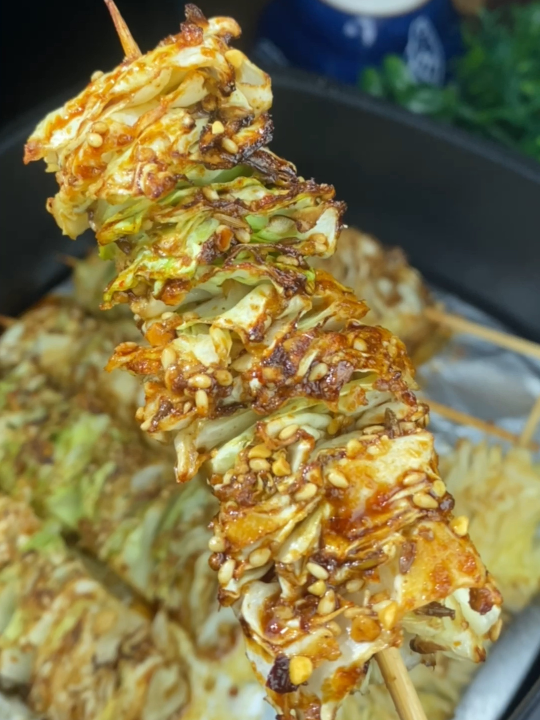 好吃的烤卷心菜
