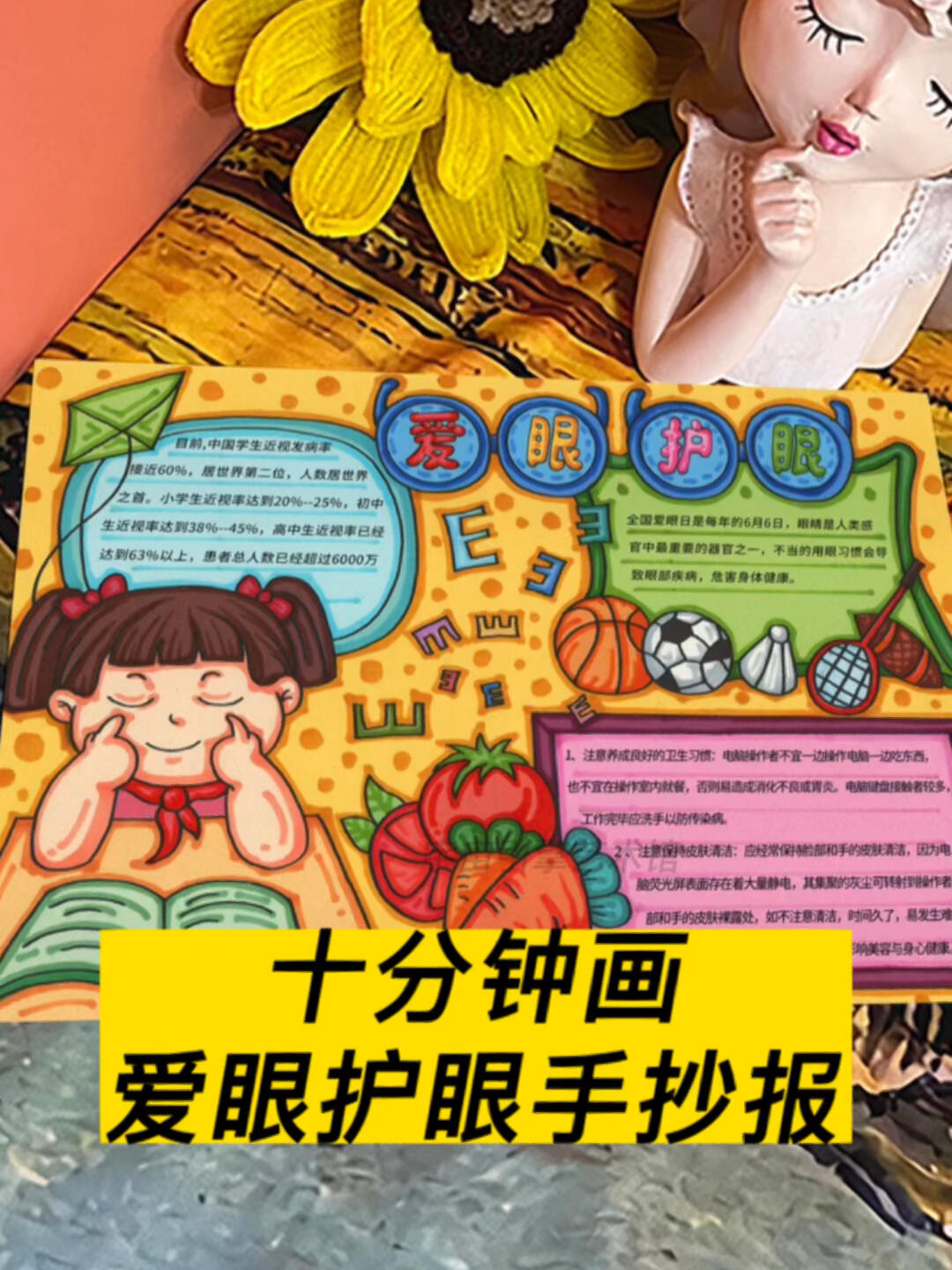 保护眼睛爱眼护眼手抄报