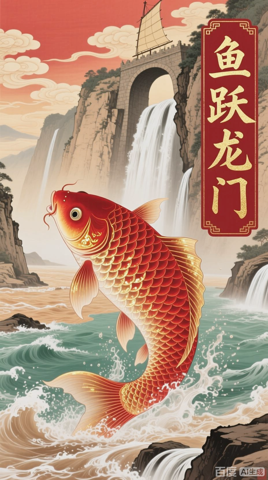 鲤鱼跃龙门，逆袭成龙传说