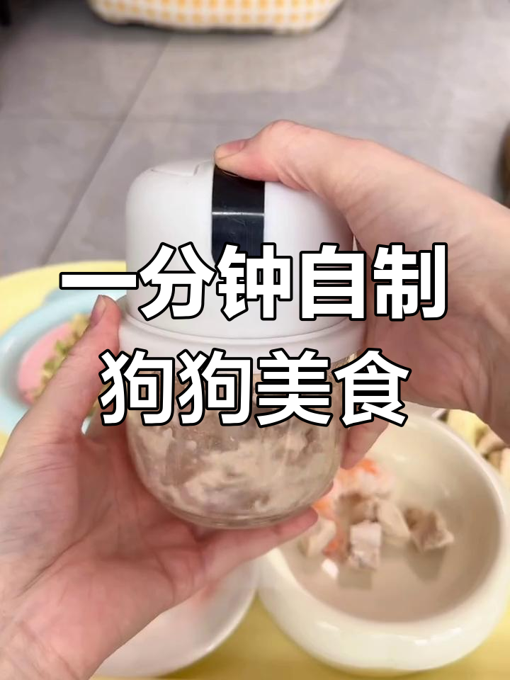 每天一分钟,自制营养狗饭,鸡胸肉、胡萝卜搭配更健康