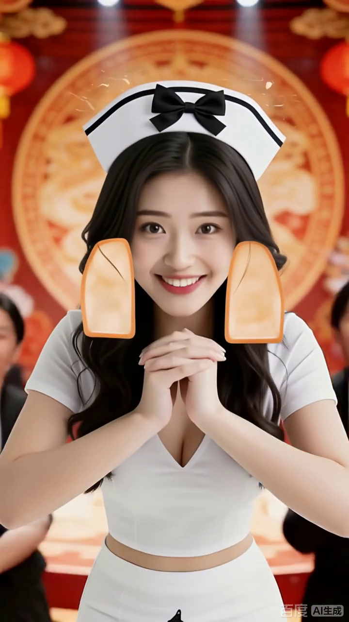 双颊年糕萌系少女