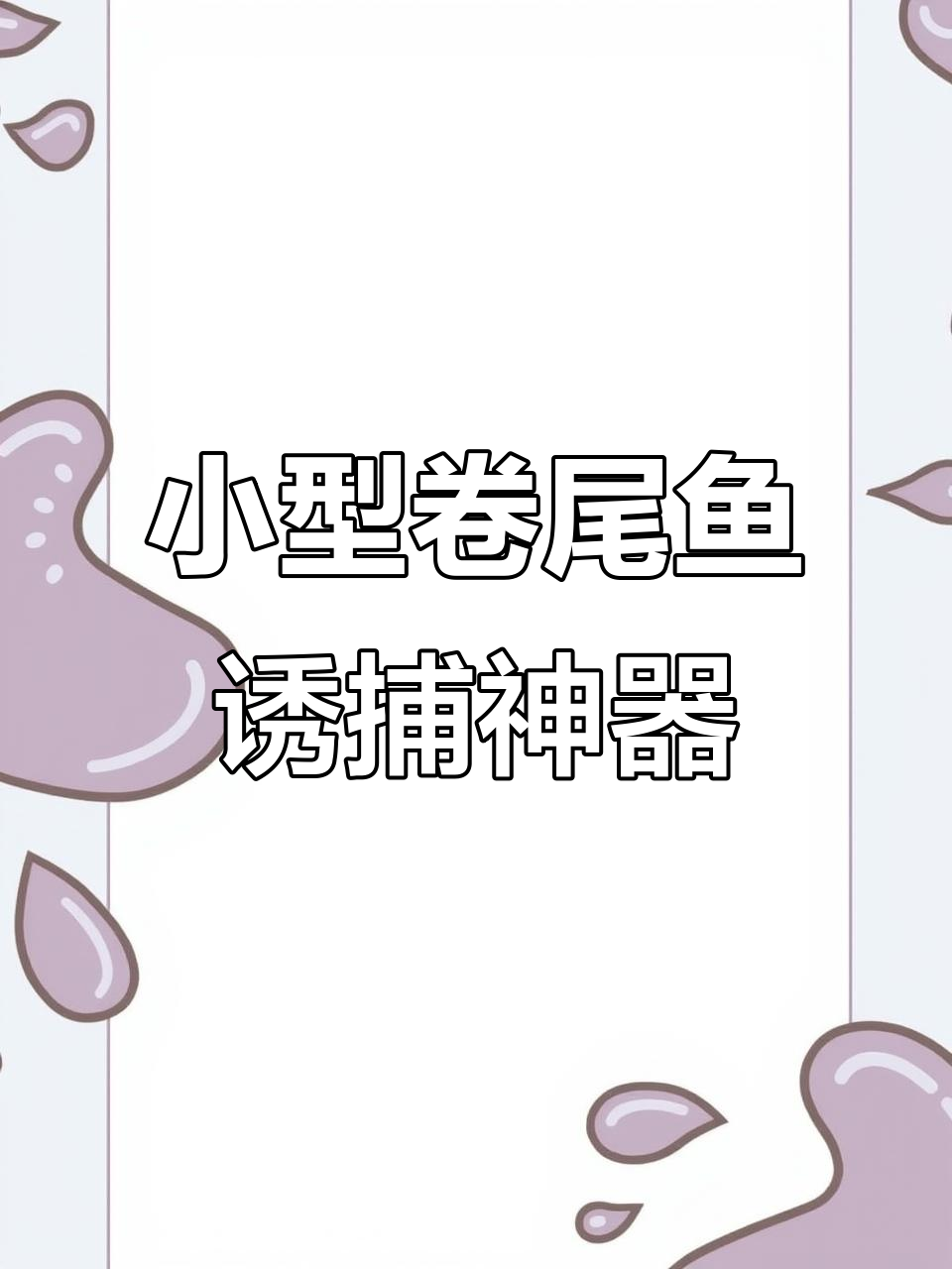 卷尾鱼家族最小饵,连罗非马口都能轻松捕捉