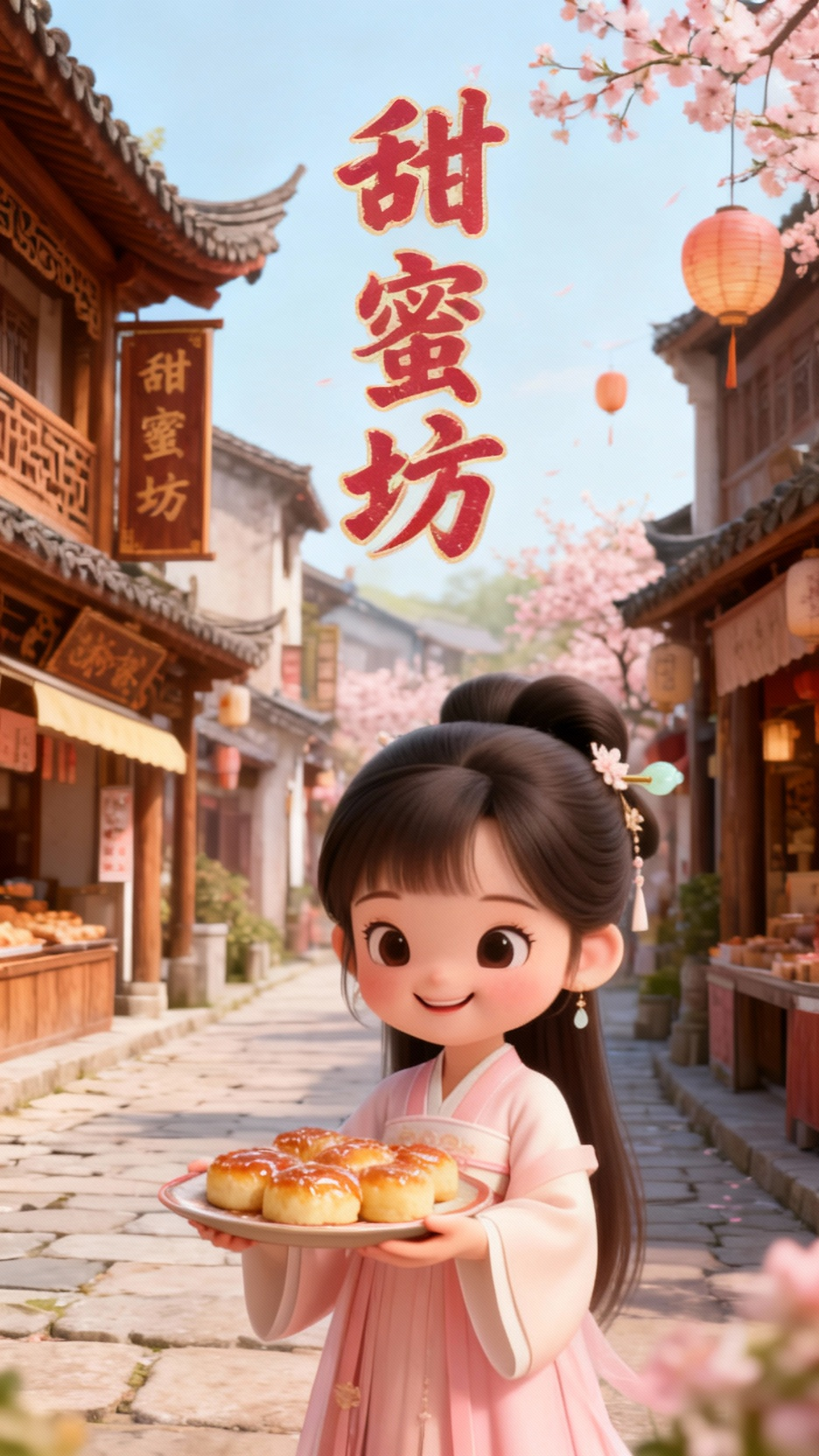 3D古风Q版双胞胎姐妹的蛋糕店