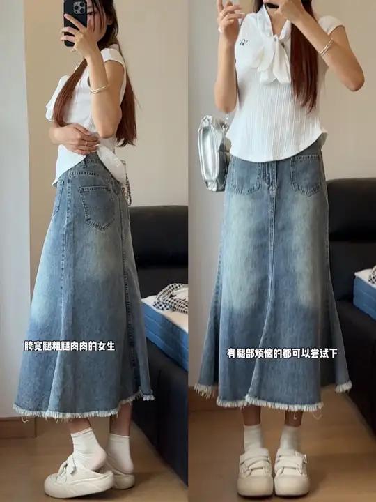 身材不完美的姐妹请穿这条鱼尾裙好吗
