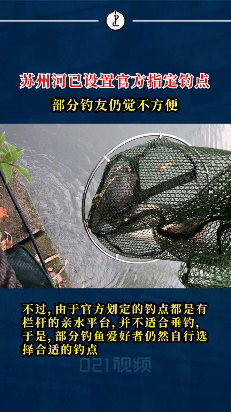 上海苏州河设置官方指定钓鱼点,部分点位仍存在标识不清、钓鱼不便的问题