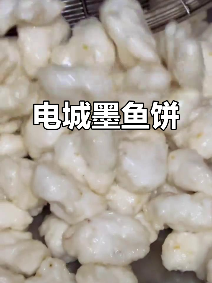 茂名电城墨鱼饼，外酥内嫩，金黄诱人！