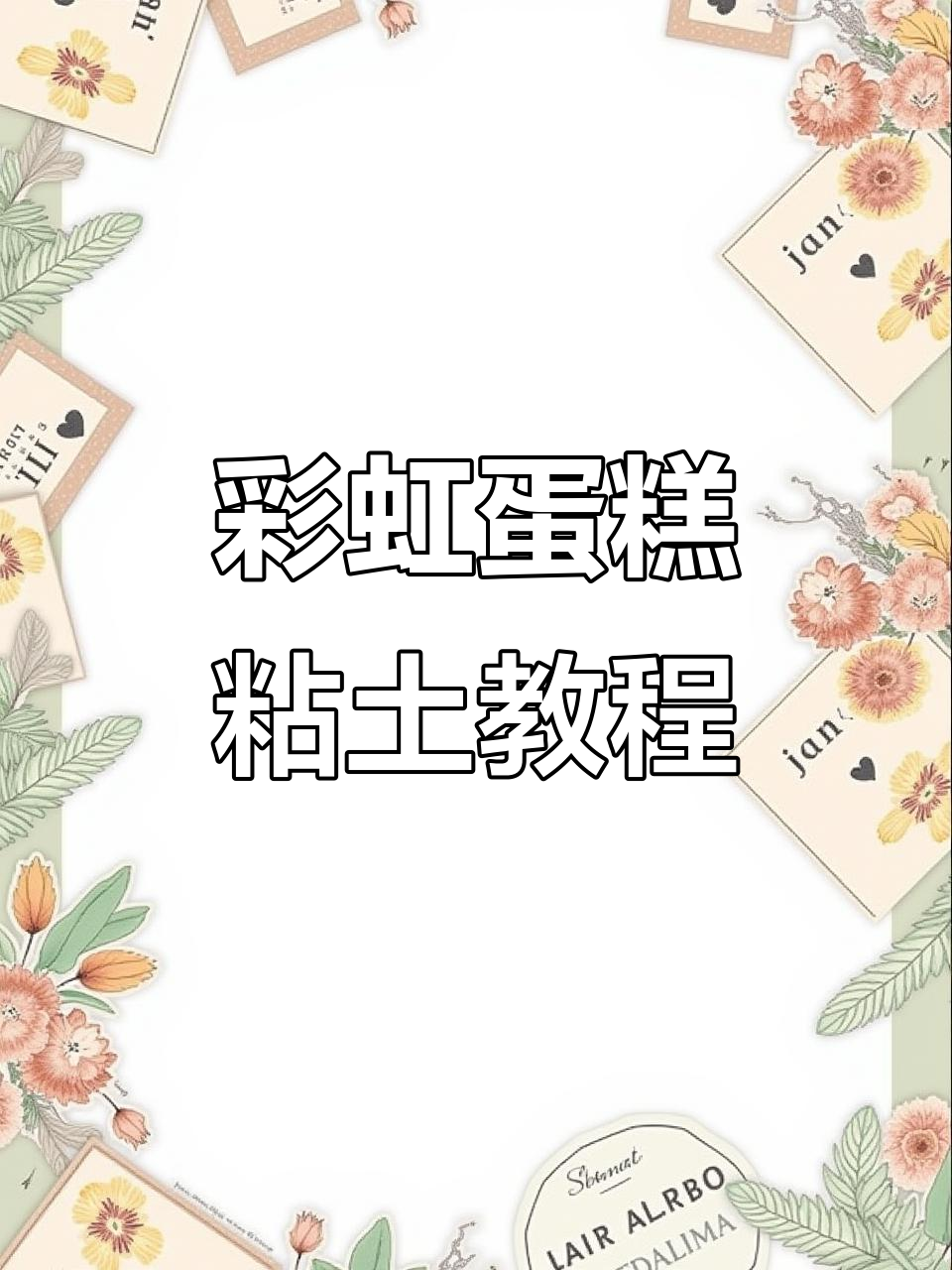 彩虹蛋糕超轻粘土教程,轻松做出梦幻甜品