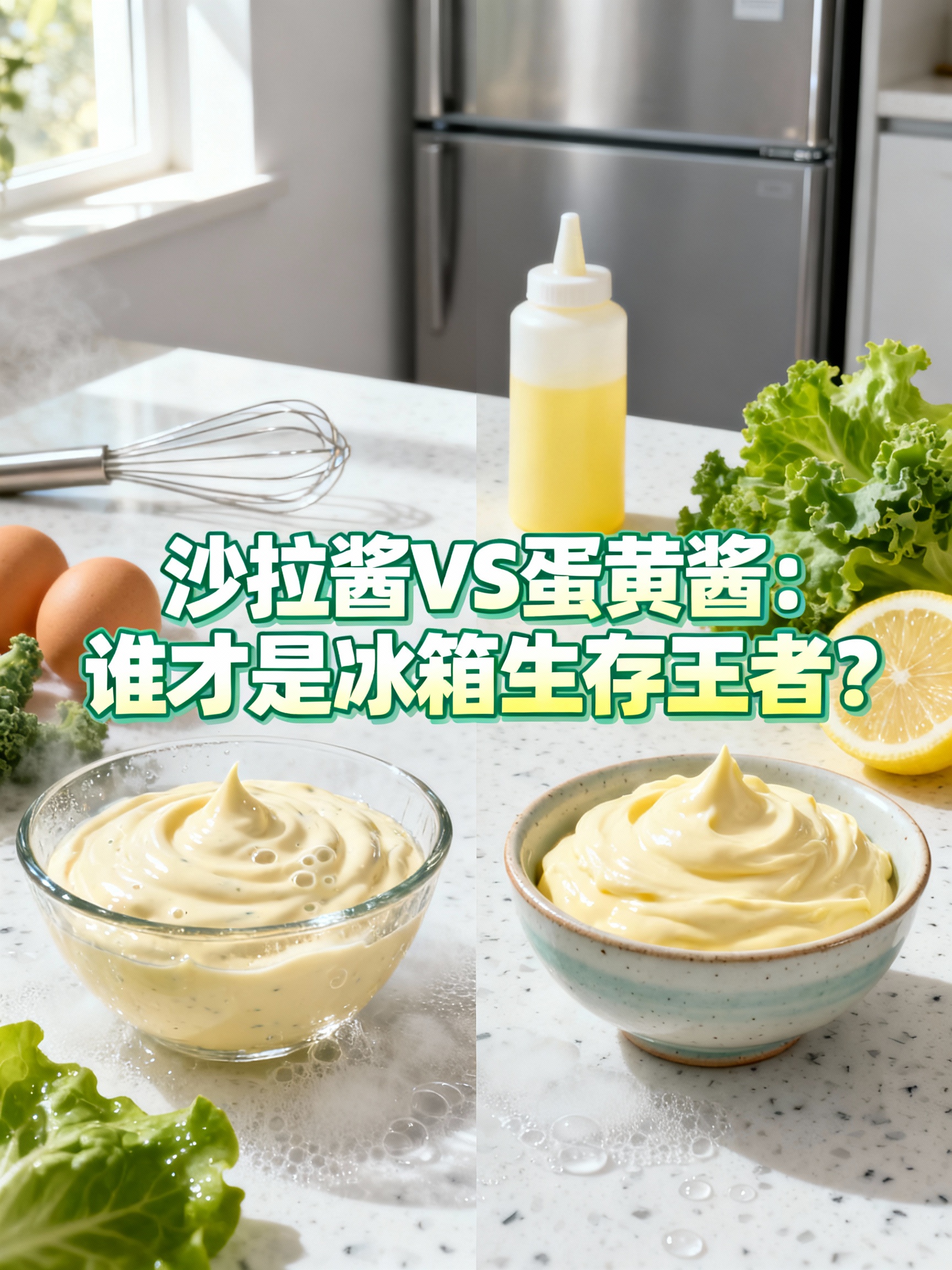 沙拉酱VS蛋黄酱：谁才是冰箱生存王者？