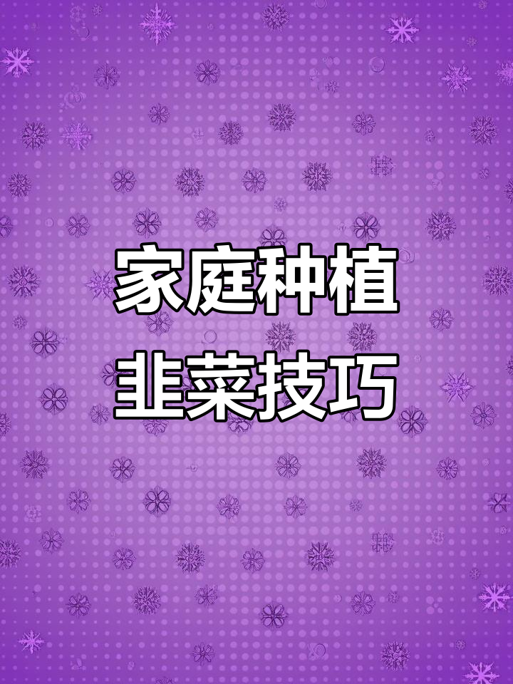 在家种韭菜,轻松搞定!盆栽地栽都行