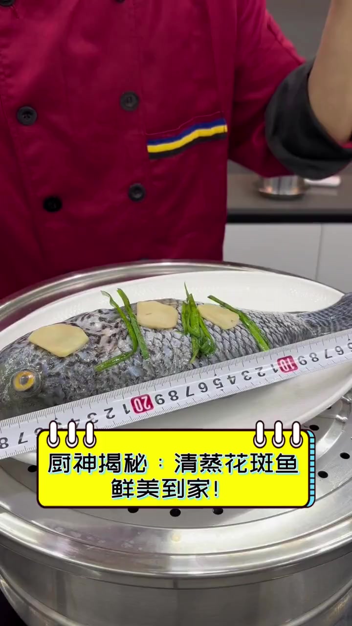 厨神揭秘:清蒸花斑鱼,鲜美到家!