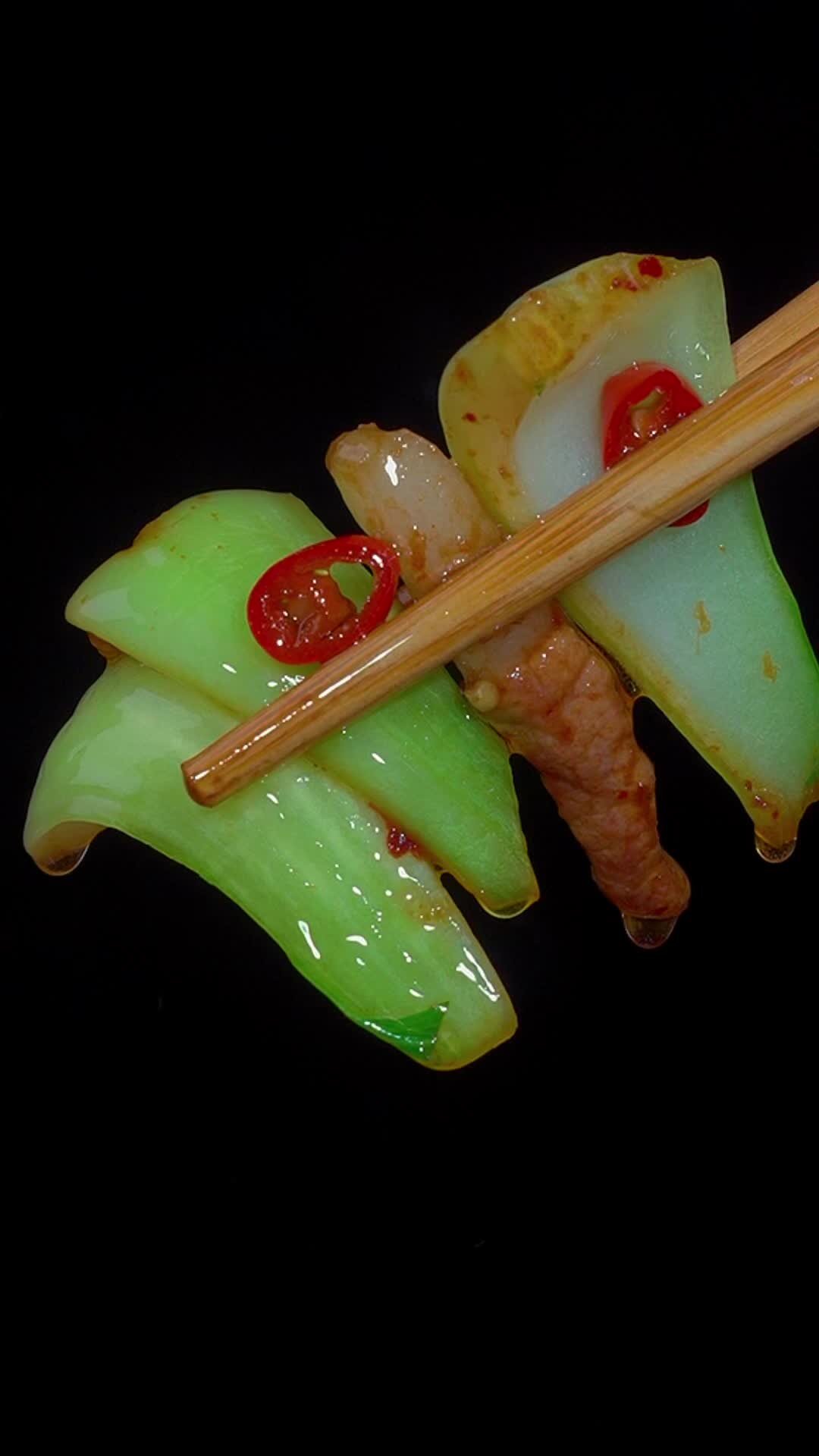 青菜梗炒肉