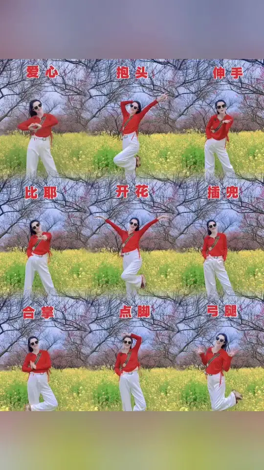 油菜花海拍照姿势