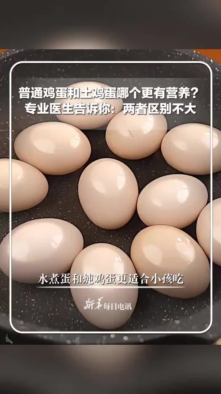 「视频」普通鸡蛋和土鸡蛋哪个更有营养?专业医生告诉你:两者区别不大,水煮蛋和炖鸡蛋更适合小