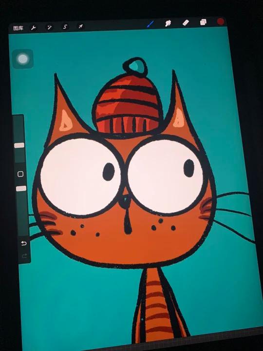 Procreate绘画教程|两分钟画可爱的猫咪头像