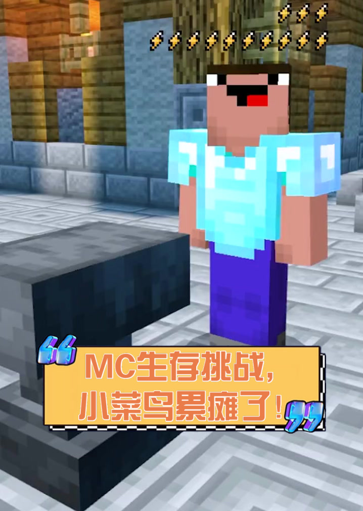 MC生存挑战,小菜鸟累瘫了!