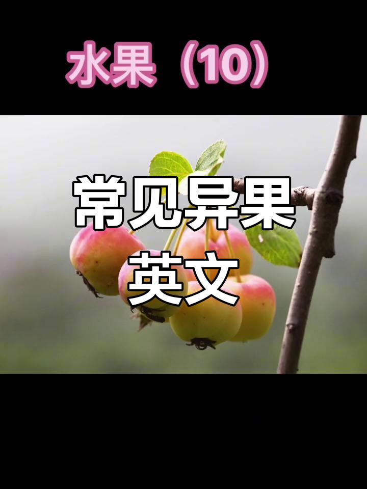 各种奇特水果的英语名称