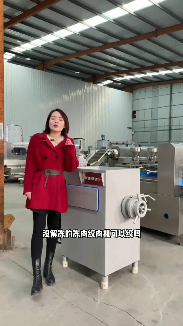120型绞肉机冻肉加工演示